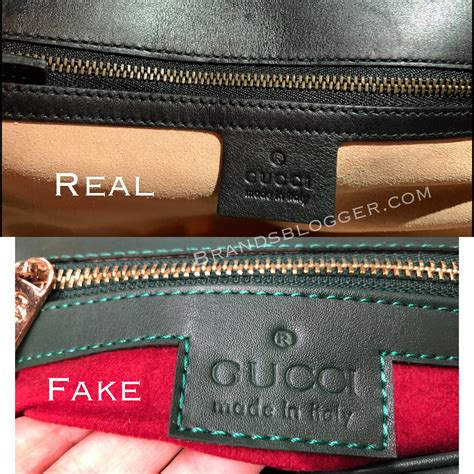 how to spot a fake gucci bag with pictures|How to Spot a Fake Gucci Bag .